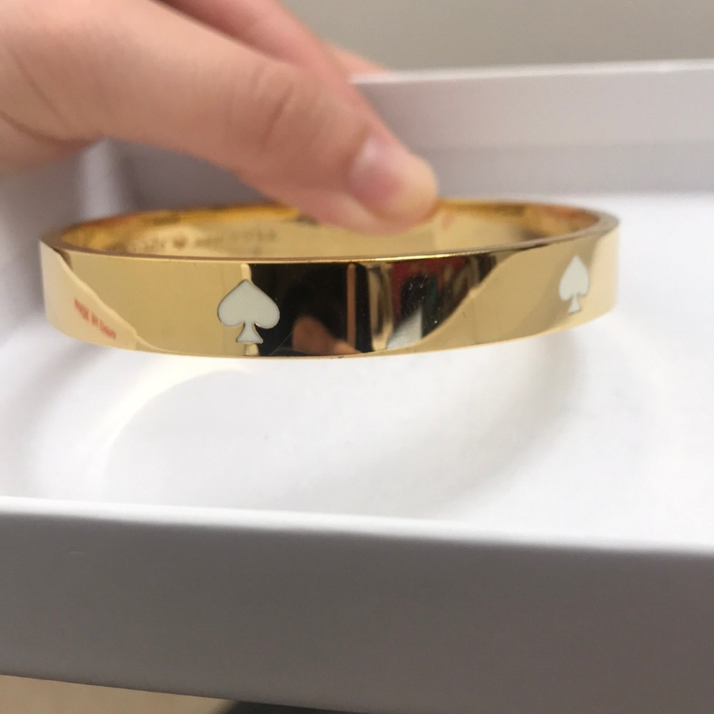 Kate Spade Bangle White and Gold
